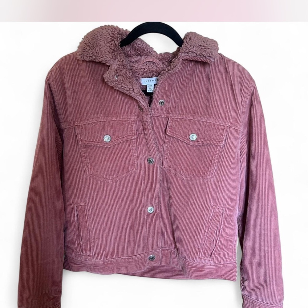 Topshop Blush Textured Jacket